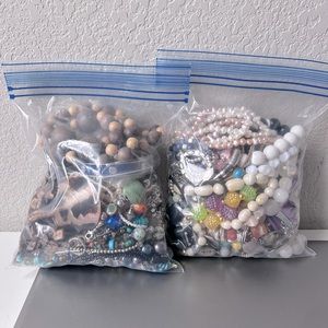 Costume jewelry bags 4 pounds total.